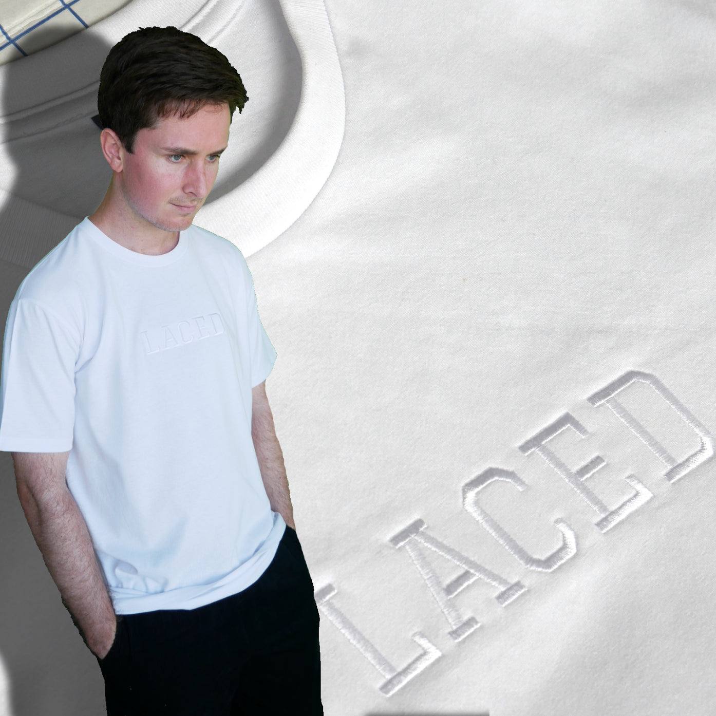 Stealth Tee - White - SIZE L ONLY