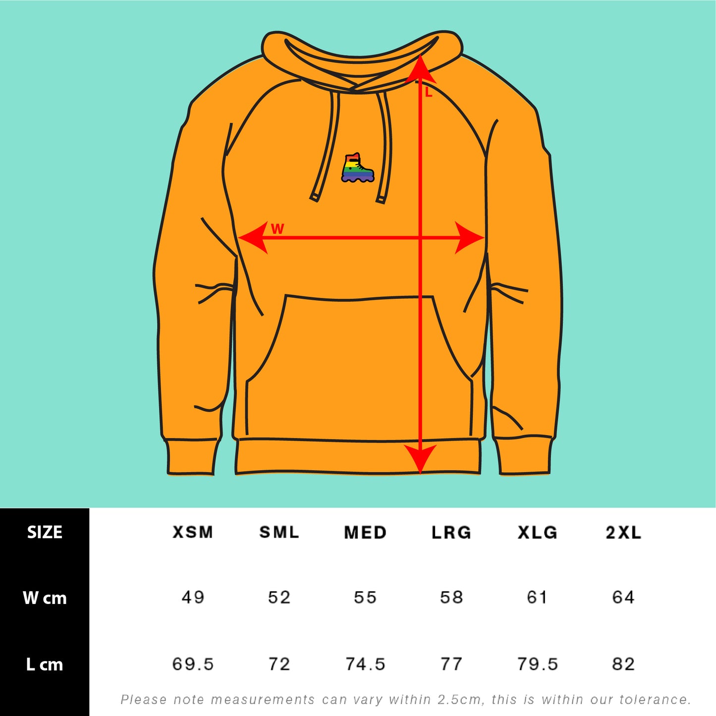 Colours Hoodie - Gold