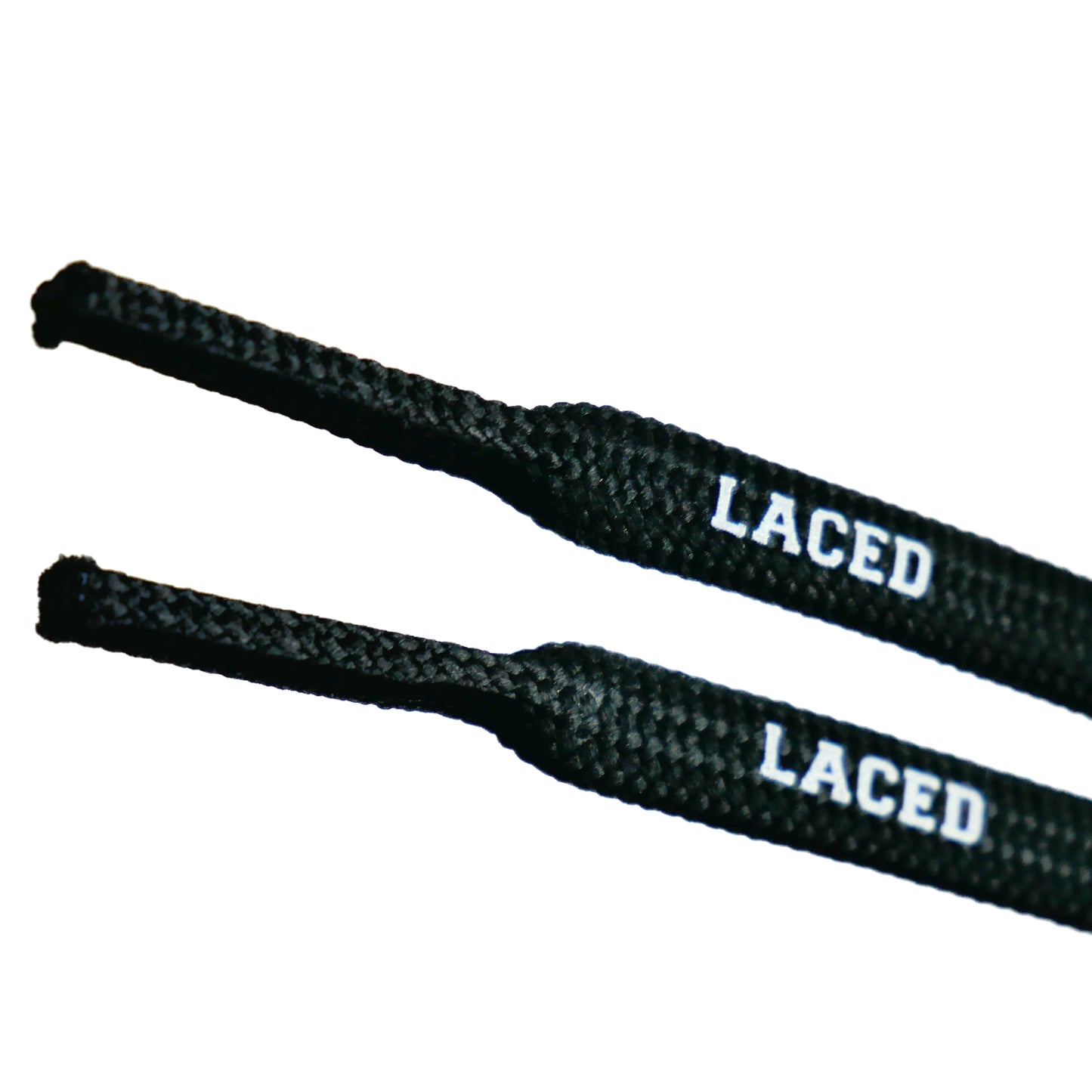 Laced Waxed Laces - Round - Black