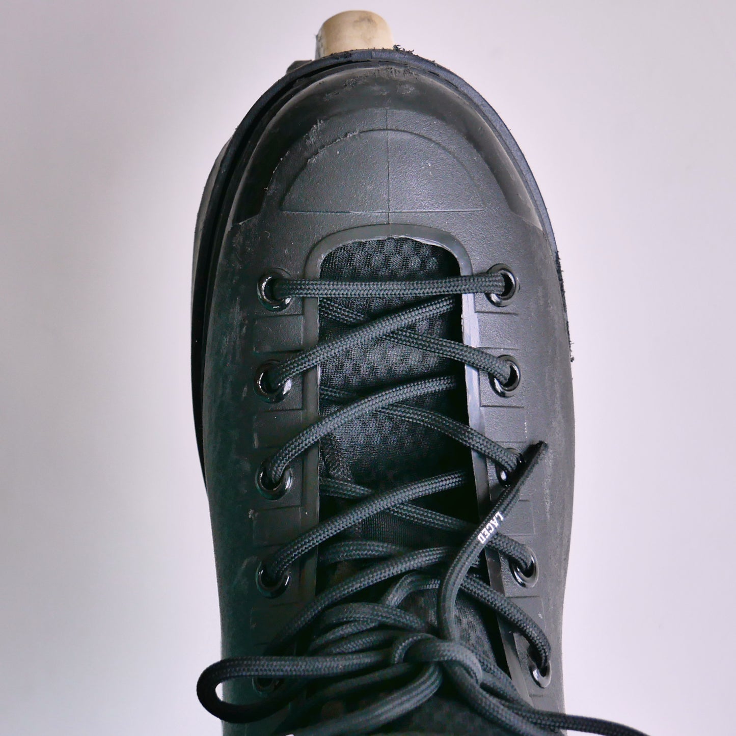 Laced Waxed Laces - Round - Black